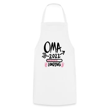 Oma 2022 - Werdende Oma 2022 - Kochschürze - Weiß - Vorne - AI Model Male 185 dark (185cm)