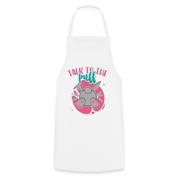 Parlez au lapin de Pâques Puff Easter - Tablier de cuisine - blanc - Devant - AI Model Male 185 dark (185cm)