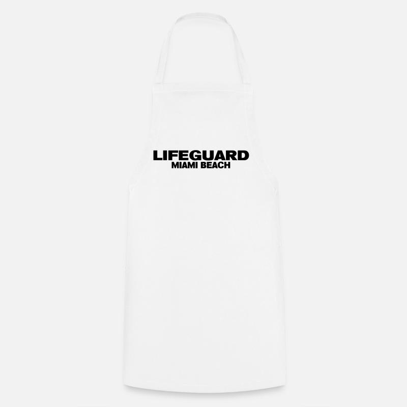 life guard miami - Cooking Apron - white
