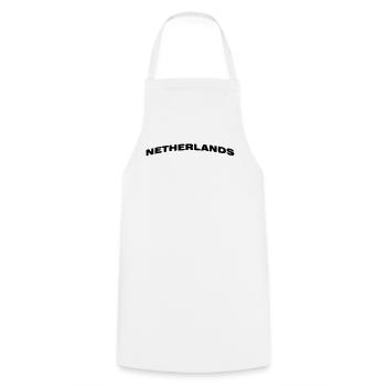 Netherlands - Cooking Apron - white - Front - AI Model Male 185 dark (185cm)