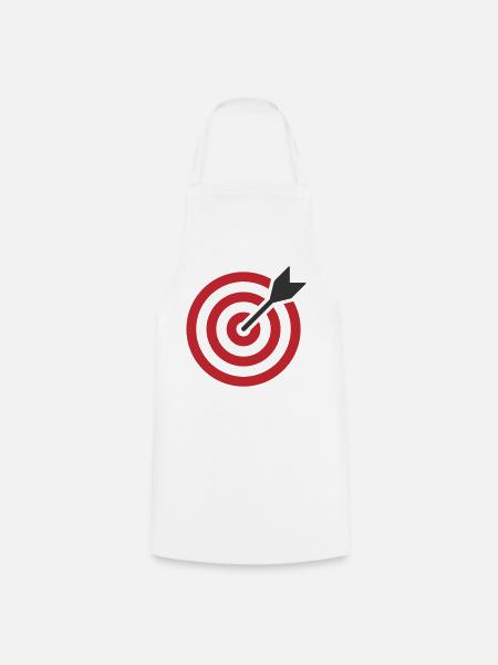 Bullseye Arrow Target - Cooking Apron - white