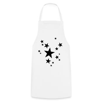 Sterne Zauber Glitzer Design Geschenk - Kochschürze - Weiß - Vorne - AI Model Male 185 dark (185cm)