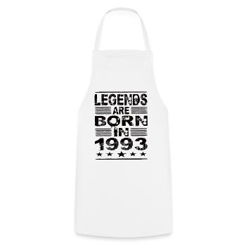Legends are born in 1993 - Cooking Apron - white - Front - AI Model Male 185 dark (185cm)