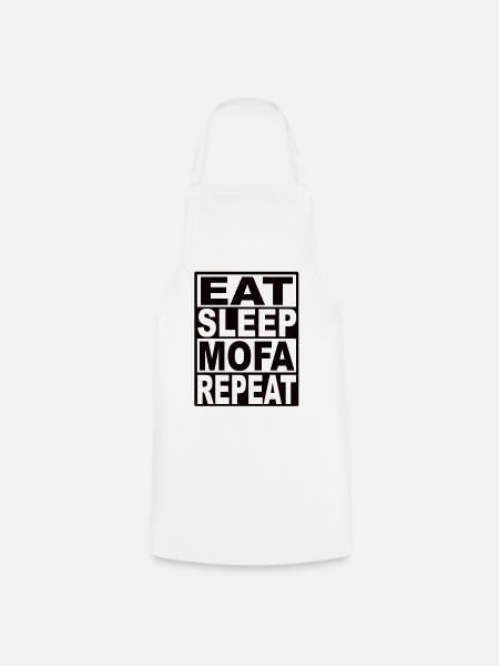 Eat Sleep Mofa Repeat - Kochschürze - Weiß