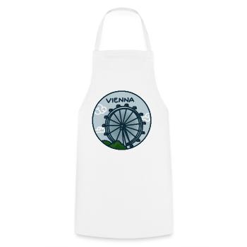 Riesenrad, Prater - Vienna, Austria - Cooking Apron - white - Front - AI Model Male 185 dark (185cm)