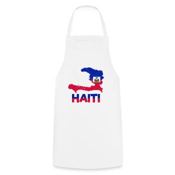 Haïti HaïtiEn Haïti Drapeau Fier Pays I Cadeau - Tablier de cuisine - blanc - Devant - AI Model Male 185 dark (185cm)