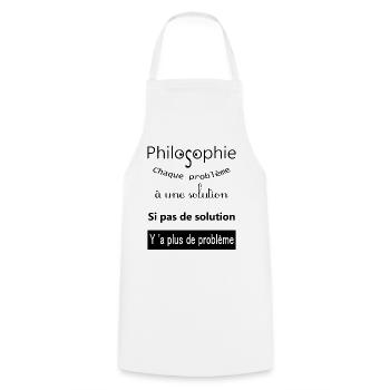 My philosophie - Tablier de cuisine - blanc - Devant - AI Model Male 185 dark (185cm)