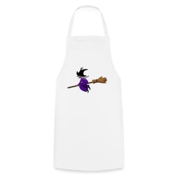 La sorcière vole sur le balai - Tablier de cuisine - blanc - Devant - AI Model Male 185 dark (185cm)