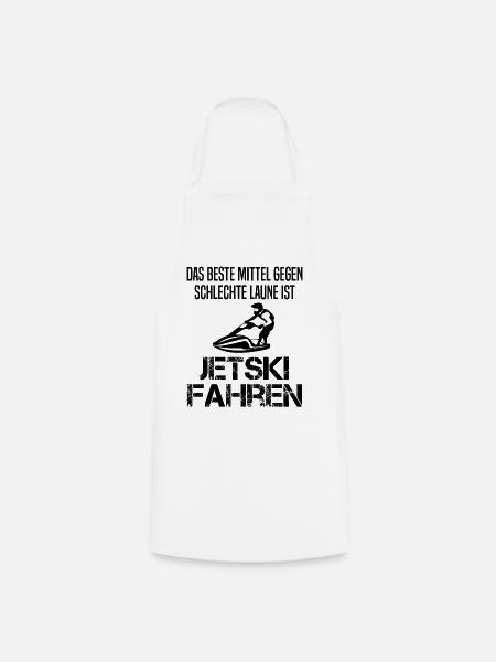 Jetski Fahrer Spruch Lustig Wasserscooter Geschenk - Kochschürze - Weiß
