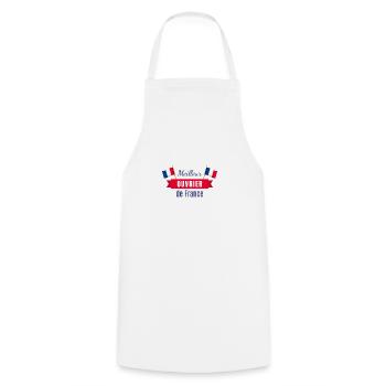 Meilleur Ouvrier de France - Tablier de cuisine - blanc - Devant - AI Model Male 185 dark (185cm)