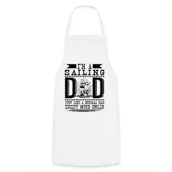 Cool Sailing Dad Funny Sailor Quotes - Cooking Apron - white - Front - AI Model Male 185 dark (185cm)
