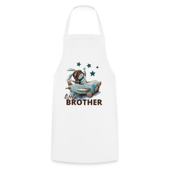 Kleiner Bruder - Kochschürze - Weiß - Vorne - AI Model Male 185 dark (185cm)