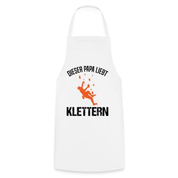 Kletterer Papa Spruch Kletterwand Geschenk - Kochschürze - Weiß - Vorne - AI Model Male 185 dark (185cm)
