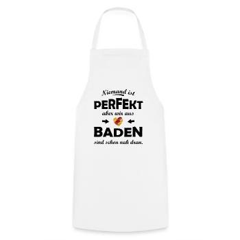 Perfekt aus dem Badener Land - Kochschürze - Weiß - Vorne - AI Model Male 185 dark (185cm)