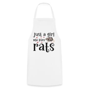 Rat Rats - Cooking Apron - white - Front - AI Model Male 185 dark (185cm)