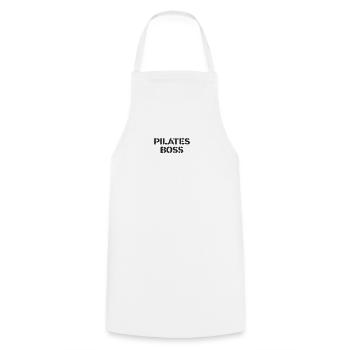 Pilates - Patron de Pilates - Tablier de cuisine - blanc - Devant - AI Model Male 185 dark (185cm)