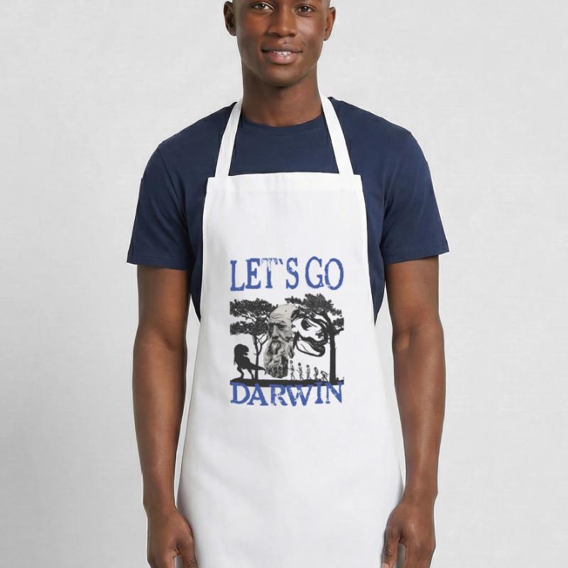 Charles Darwin Evolution textile gift idea Cooking Apron
