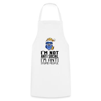 drôles de dictons stupides - Tablier de cuisine - blanc - Devant - AI Model Male 185 dark (185cm)