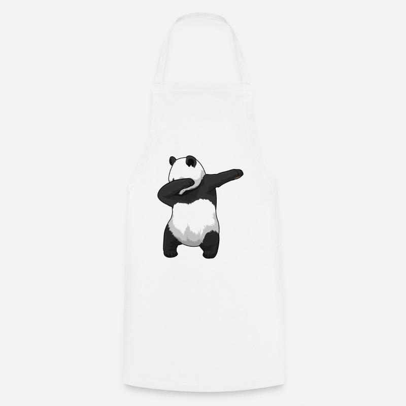 Panda au Hip Hop Dance Dab - Tablier de cuisine - blanc