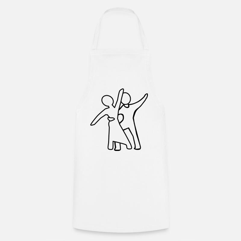 Couple de danse Silhouette - Tablier de cuisine - blanc