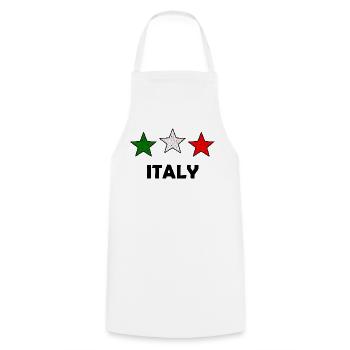 The Italian - Cooking Apron - white - Front - AI Model Male 185 dark (185cm)