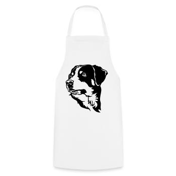 Appenzeller Sennenhund Kopf - Cooking Apron - white - Front - AI Model Male 185 dark (185cm)