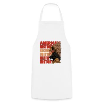 Native American Indian Design - Cooking Apron - white - Front - AI Model Male 185 dark (185cm)
