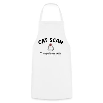 CAT SCAN Manipulatrice radio Chat Radiologie - Tablier de cuisine - blanc - Devant - AI Model Male 185 dark (185cm)