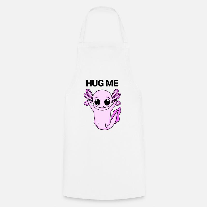 Axolotl Hug - Cooking Apron - white