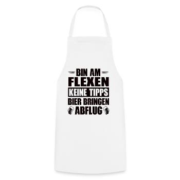 Bim Am Flexen Keine Tipps Bier Bringen Abflug - Kochschürze - Weiß - Vorne - AI Model Male 185 dark (185cm)