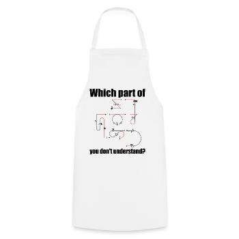 Aresti Symbol Aerobatic Pilot Flight Maneuvers - Cooking Apron - white - Front - AI Model Male 185 dark (185cm)