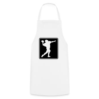 Football Footballer Logo - Kochschürze - Weiß - Vorne - AI Model Male 185 dark (185cm)
