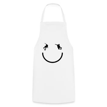 Skateboard Skater Ramp Skating Skating - Cooking Apron - white - Front - AI Model Male 185 dark (185cm)