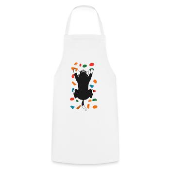 Bloc pour chats - Tablier de cuisine - blanc - Devant - AI Model Male 185 dark (185cm)