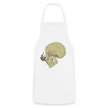 Bloc de crâne - Tablier de cuisine - blanc - Devant - AI Model Male 185 dark (185cm)