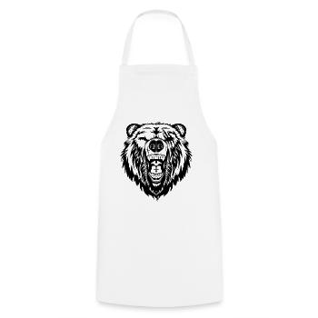 Ours Grizzly Ours Ours brun Faune Sauvage - Tablier de cuisine - blanc - Devant - AI Model Male 185 dark (185cm)