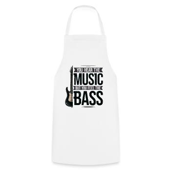 Bassist Musik Bassgitarre Musiker - Kochschürze - Weiß - Vorne - AI Model Male 185 dark (185cm)