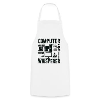 Computer Whisperer IT Support Programmierer - Kochschürze - Weiß - Vorne - AI Model Male 185 dark (185cm)