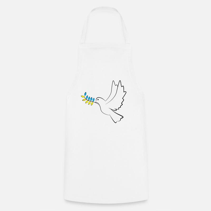 Colomba della Pace Ucraina - Grembiule da cucina - bianco