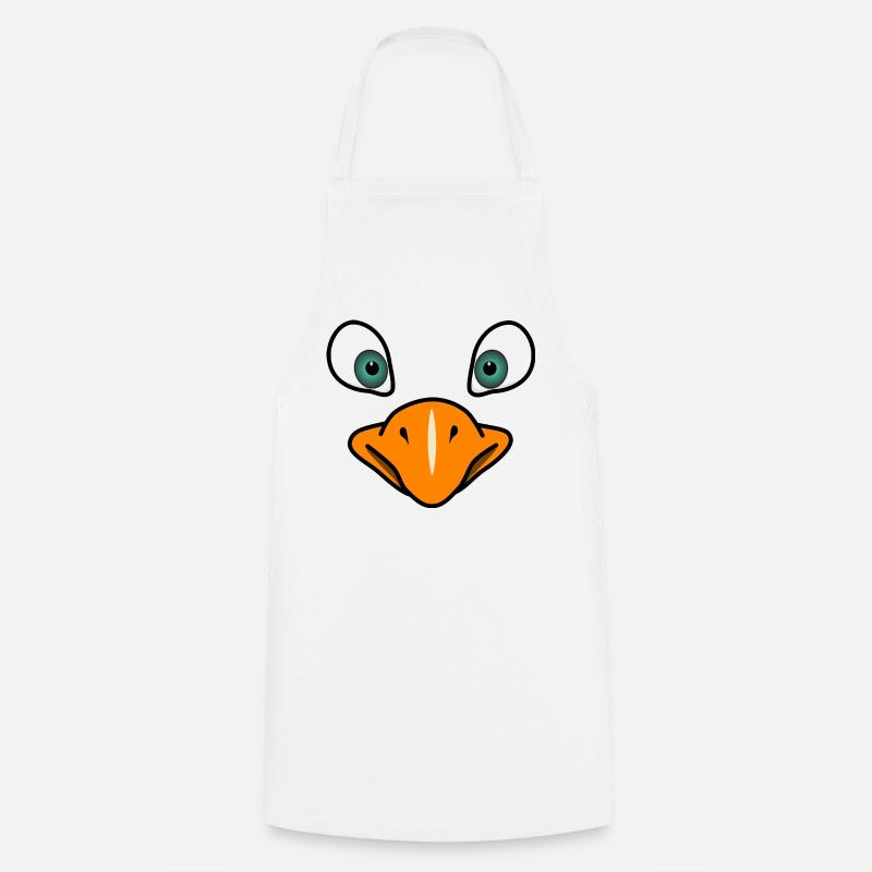 Bird's face - Cooking Apron - white
