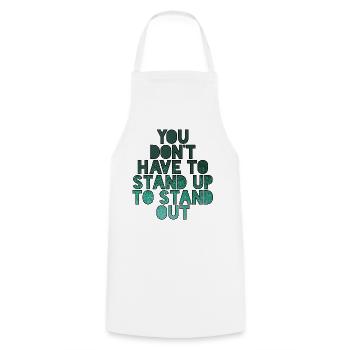 You don't have to stand to stand out # - Cooking Apron - white - Front - AI Model Male 185 dark (185cm)