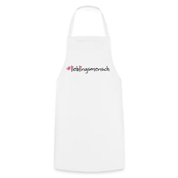 #lieblingsmensch - Kochschürze - Weiß - Vorne - AI Model Male 185 dark (185cm)