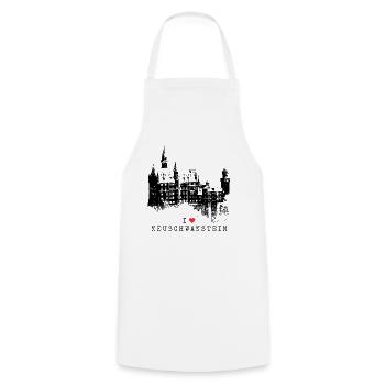 Neuschwanstein Allemagne Bavière J’aime l’Allemagne - Tablier de cuisine - blanc - Devant - AI Model Male 185 dark (185cm)