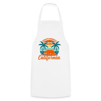 California - Cooking Apron - white - Front - AI Model Male 185 dark (185cm)