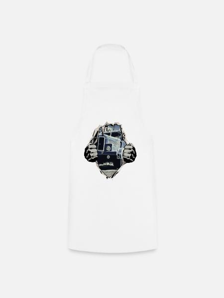 Ifa H6 DDR Kipper unterm Shirt - Kochschürze - Weiß