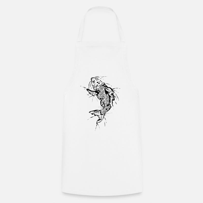 Pêche au poisson Carpe - Tablier de cuisine - blanc