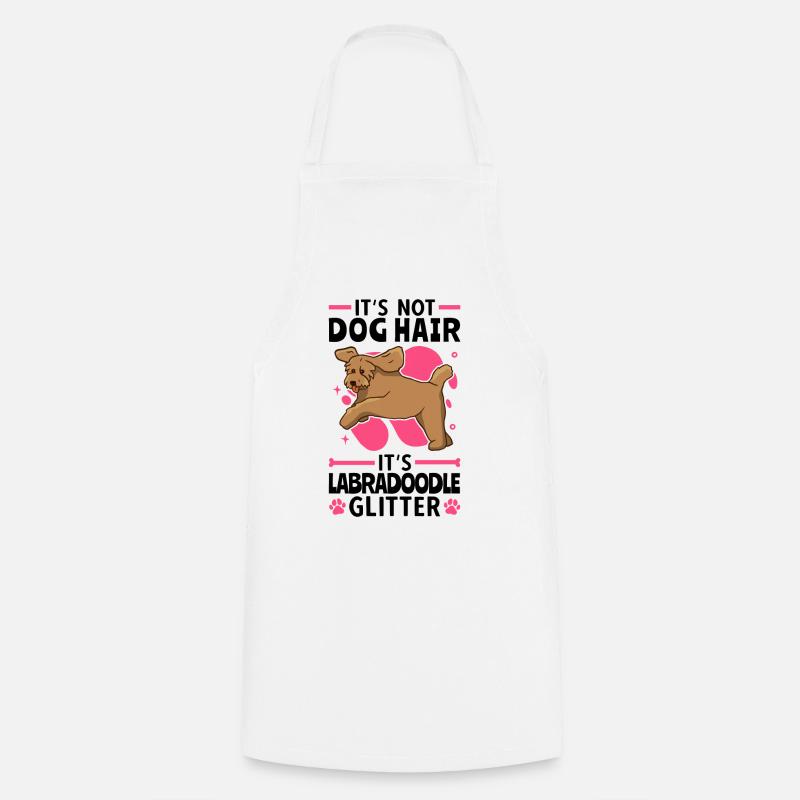 This is Labradoodle Glitter Australian Labradoodle - Cooking Apron - white