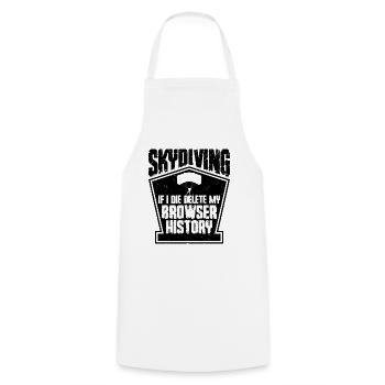 Skydiving Thrill Skydiver Parachuting Parachute - Cooking Apron - white - Front - AI Model Male 185 dark (185cm)