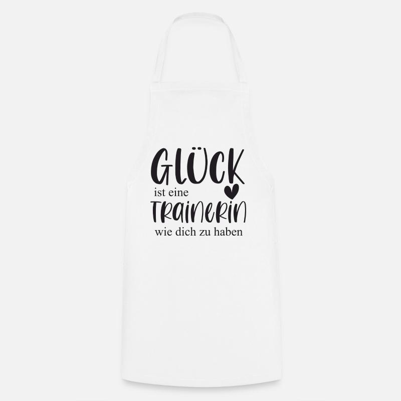 Trainerin Bedanken Geschenk Glück Abschied - Kochschürze - Weiß