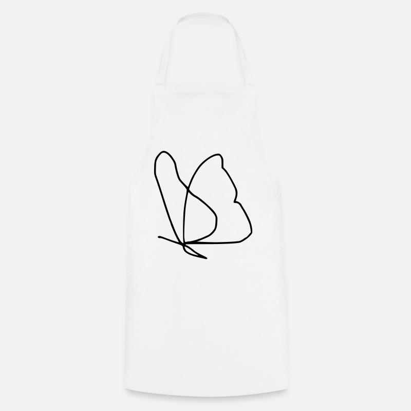 Butterfly - Cooking Apron - white